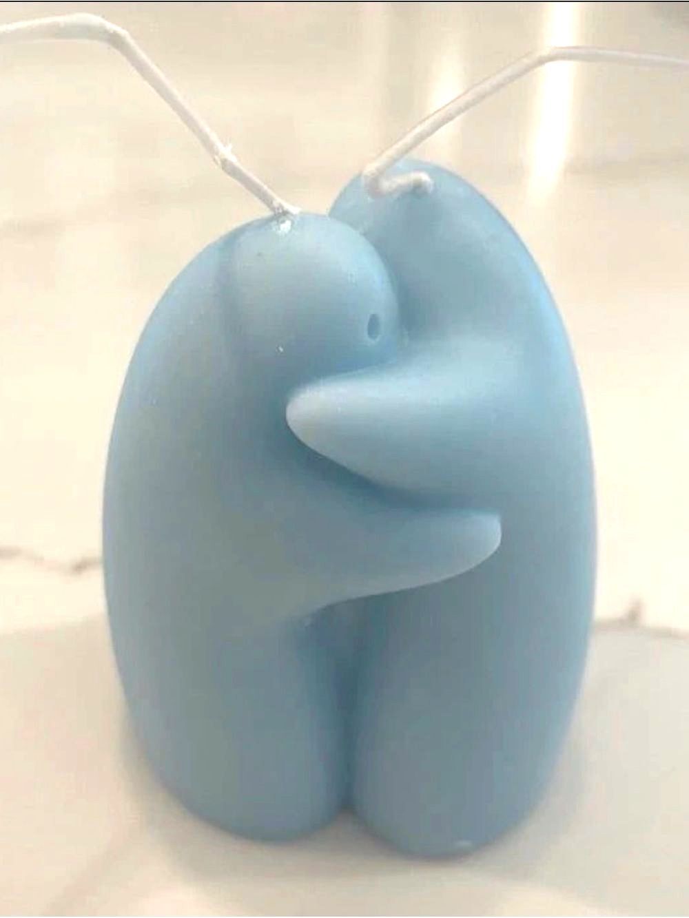 Blue hug candle-love